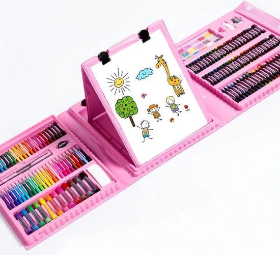 208 Sets de Dessin avec Chevalet,Coloriage kit dessin Enfant, Art