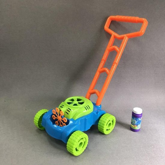 Ariko loopwagen grasmaaier met bellenblaas | met een flesje sop | Bellenblaasmachine | Inclusief 3 x AA batterijen - Ariko