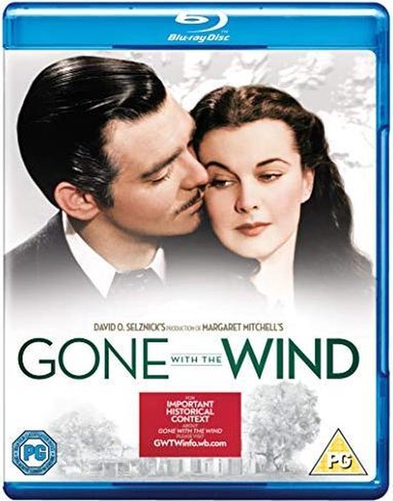 Blu-ray hoes met Rhett Butler die Scarlett O'Hara kust. "Gone With The Wind"