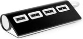 Elegante USB hub - splitter - switch - 4 poorten - met kabel - computer accessoires - zwart - Vaderdag cadeau
