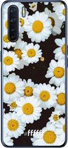 6F hoesje - geschikt voor OPPO A91 -  Transparant TPU Case - Daisies #ffffff