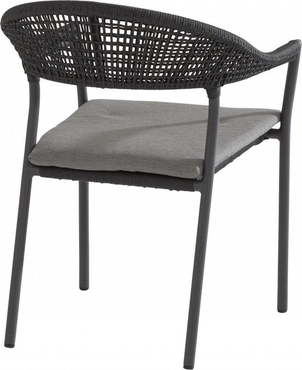 Taste by 4 Seasons Sienna chaise de jardin empilable - gris moyen