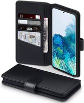 Samsung Galaxy S20 Plus (S20+) hoesje, MobyDefend luxe echt leren wallet bookcase, Zwart - GSM Hoesje / Telefoonhoesje Geschikt Voor: Samsung Galaxy S20 Plus