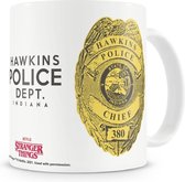 Stranger Things Mok/beker Hawkins Police Wit