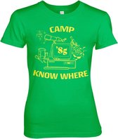 Stranger Things Dames Tshirt -XL- Camp Know Where Groen