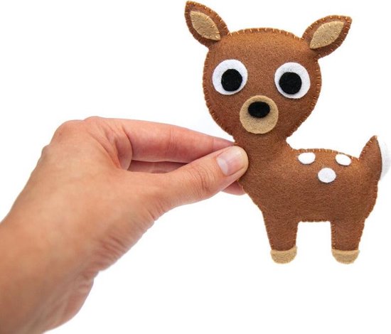 Thumbnail van een extra afbeelding van het spel Knutselen Meisjes - Knutselen Jongens - Knutselpakket Meisjes en Jongens - Forest Animals Bosdieren - Naaiset Kinderen - WoodyDoody