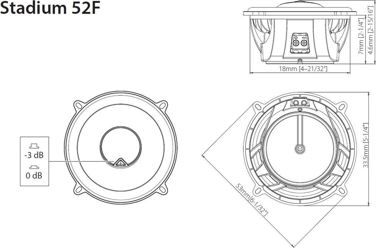 JBL Stadium 52F - 13cm (5,25'') 2-weg coaxiale auto speakers 180W - Zwart – foto 6