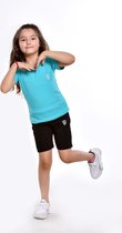 Sportkleding Set / Gympak - T-Shirt en Korte Broek - 122/128 - Meisjes Blauw