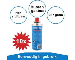 Butaan gas voordeelset 10 stuks 227 gram - gasbus navulling - Gasflessen