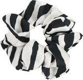 Scrunchie Haarelastiek Zebra Print Zwart Wit