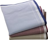 Tiseco Heren zakdoeken check, dikkere kwaliteit, 12 stuks  - 40  - Blauw