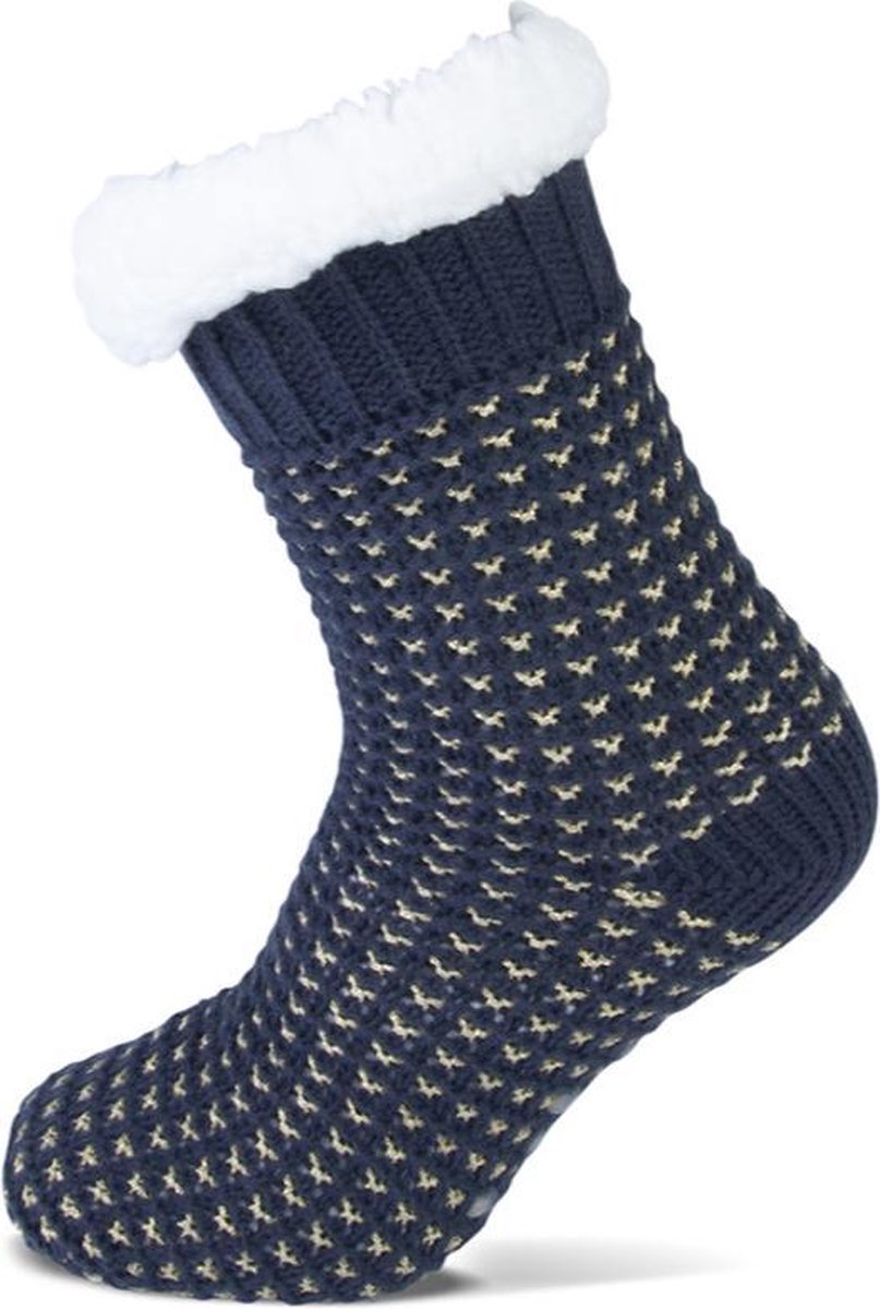 Homesocks anti slip sokken Golden dots - Marine - 42