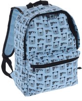 Rugtas kinderen - blauw - kattenprint  -  schooltas  - rugzak / Kinder rugtas / kinderrugtas