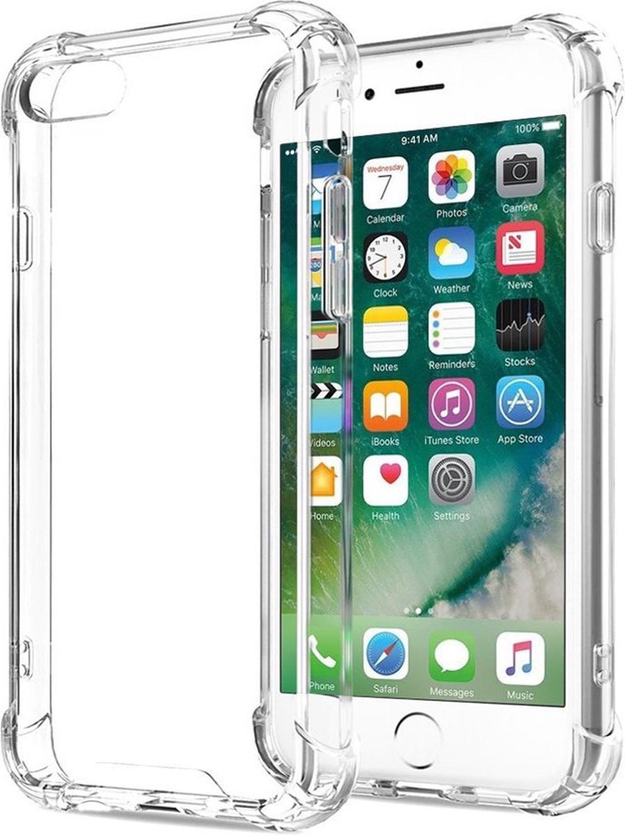 Hoesje geschikt voor iPhone 8 Plus / 7 Plus - Backcover Transparant - Shockproof Hoesje