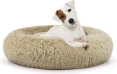 Behave Donut Hondenmand - Hondenkussen - Hondenbed - Kattenmand - Fluffy - Donut - 70cm - Beige