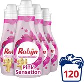 Bol.com Robijn Summer Pink Wasverzachter - 4 x 30 wasbeurten - Voordeelverpakking aanbieding