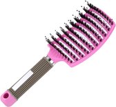 Achaté Anti Klit Haarborstel - Vernieuwde Kwaliteit - Detangle Brush - Roze