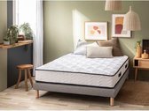 SOMDREAM Matrasset 140x190 cm + Boxspring + Voeten - Pocketveren - 24 cm - SAPPHIRE