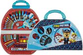 Nickelodeon PAW Patrol tekenset - Tekenkoffer - 51-delige kleurkoffer - Kleurkoffer - Stiften set - Kleurpotloden set - Waterverf set