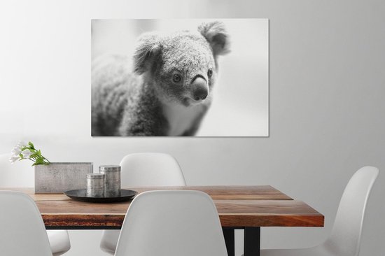 Canvas Schilderij Koala - Close up - Dier - Kinderen - Jongens - Meiden - 90x60 cm - Wanddecoratie