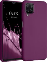 kwmobile telefoonhoesje geschikt voor Samsung Galaxy A12 - Hoesje voor smartphone - Back cover in magenta-lila