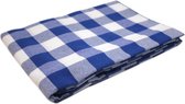 Geruit Tafelkleed Grote blauwe ruit 100 x 100 (Strijkvrij) - boerenbont - picknick - Oktoberfest - traditioneel - vintage