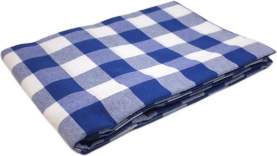 pak Markeer Laag Geruit Tafelkleed Grote blauwe ruit 100 x 100 (Strijkvrij) - boerenbont -  picknick -... | bol.com