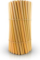 50 x Herbruikbare Bamboe Rietjes | Bulk Rietjes 22cm | Horeca en Feesten | Sterk & Duurzaam | Cocktail Rietjes | Biologisch Afbreekbaar & Milieuvriendelijk | Vaatwasserbestendig |