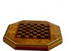 Afbeelding van het spelletje Houten miniatuur schaakset met opbergruimte