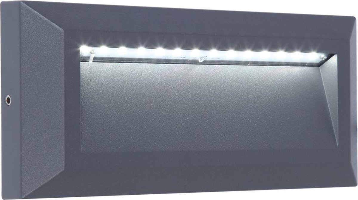 LUTEC Helena - Framestrip buitenwandlamp LED model - Donkergrijs