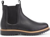 NoGRZ A.Palldio Chelsea boots heren - Wol gevoerde enkelaarzen - Zwart Leer - Maat 43