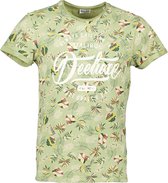 DEELUXE T-shirt met tropische print FRESHY Olive