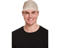 Kale kop verkleed pruik - 3x stuks - voor volwassenen - rubber kapje - Carnaval verkleed artikel - Gabber