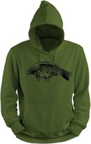 Groene Hoodie Fully Scaled Carp Zwart