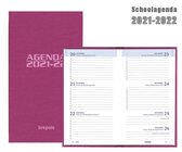 Brepols agenda - Schoolperiode 2021-2022 - Rainbow - Fuchsia - 9 x 16 cm