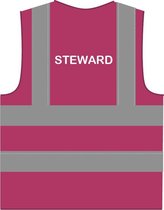 Steward hesje RWS lichtpaars - polyester - one size maat - reflecterend