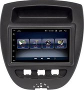 Podofo Android 10 Autoradio 9 Inch Incl. Frame voor Citroën C1, Peugeot 107, Toyota Aygo GPS WiFi CarPlay