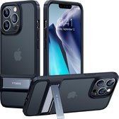 Torras iPhone 13 Pro Kickstand & Soft rand hoesje - Mat Zwart