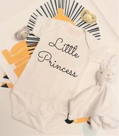 Romper Tekst Little Princess - Biologisch Katoen - Geboorte Cadeau - Baby Shower Cadeau - Maat 56 - RomperCity