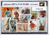 Afrikaanse Kunst en cultuur – Luxe postzegel pakket (A6 formaat) : collectie van 25 verschillende postzegels van Afrikaanse Kunst en cultuur – kan als ansichtkaart in een A6 envelop - authentiek cadeau - kado - geschenk - kaart - afrika - cultuur