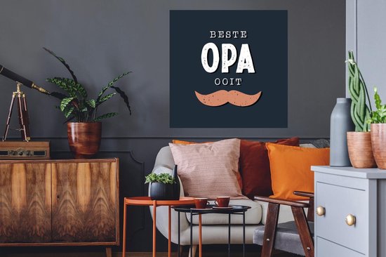 Muurstickers - Sticker Folie - Cadeau man - Opa - Quote - Spreuken - Beste opa ooit - 50x50 cm - Plakfolie - Muurstickers Kinderkamer - Zelfklevend Behang - Zelfklevend behangpapier - Stickerfolie