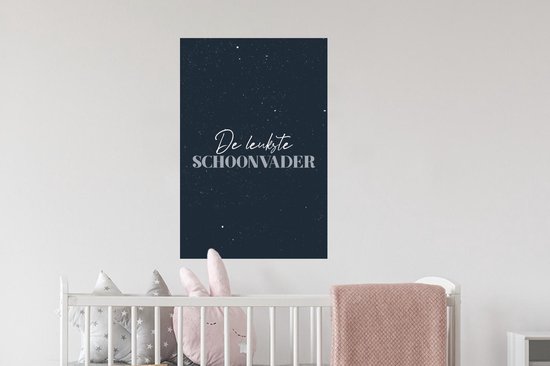Muurstickers - Sticker Folie - Cadeau voor man - Quote - Schoonvader - De leukste schoonvader - Spreuken - 40x60 cm - Plakfolie - Muurstickers Kinderkamer - Zelfklevend Behang - Vaderdag cadeautje - Cadeau voor vader en papa