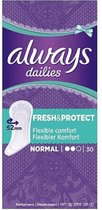 Always - Dailies Inlegkruisjes Normal - Fragrance Free - Fresh en Protect - Flexible Comfort - 3 x 30 stuks