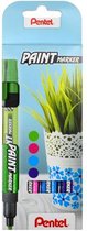 Pentel Paintmarker Set Colour MMP20-4 Lgr-Rz-Lbl-Vi