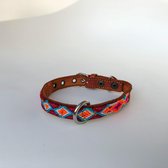 Bohemi Ibiza honden halsband, maat XSmall, 21 - 26cm, Beige leer