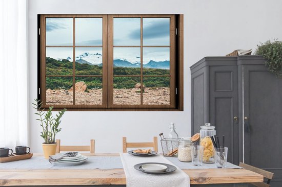 Affiche Look through - Roches - Berg - 180x120 cm XXL