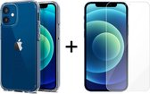 iPhone 13 Mini hoesje apple siliconen transparant case - 1x iPhone 13 Mini Screen Protector