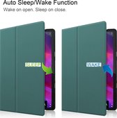 Tablet Hoes geschikt voor Lenovo Yoga Tab 11 (2021) - Tri-Fold Book Case - Donker Groen