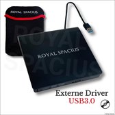 ROYAL SPACIUS USB3.0 Highspeed Externe CD/DVD Speler & Brander met Opberghoes