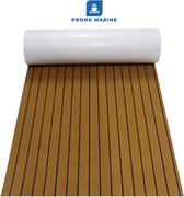 Tapis de terrasse en mousse teck EVA Premium - Tapis de bateau marron teck - 2400 mm x 900 mm x 6 mm